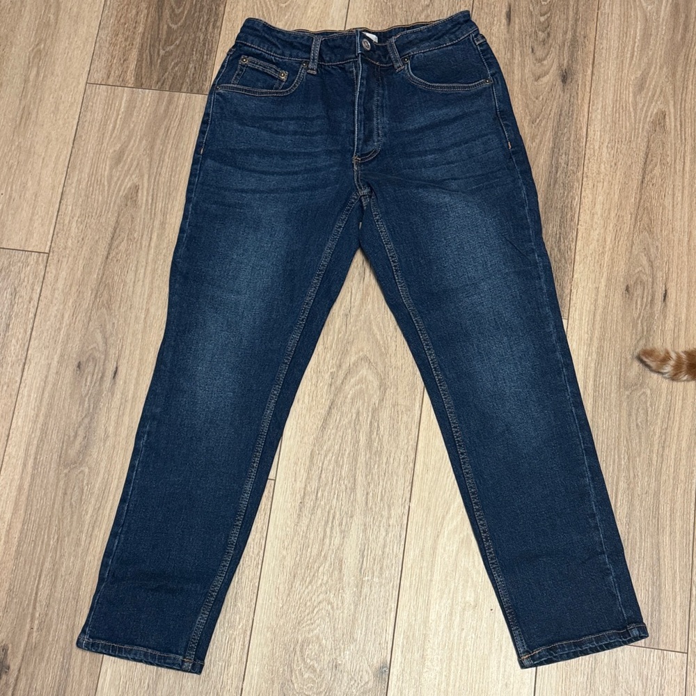 Martha Stewart 2 NWOT DARK WASH STRAIGHT LEG WEEKEND DENIM BLUE JEANS